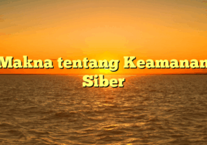 Makna tentang Keamanan Siber